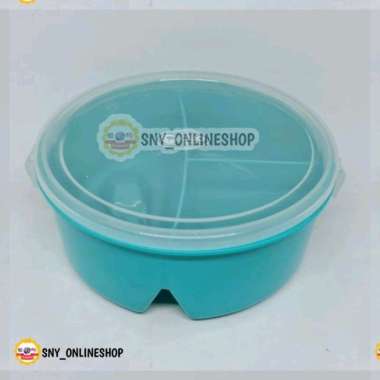 Lunch Box Bulat / Kotak Makan / Lunch Box Plastik Clio - 2117 Biru