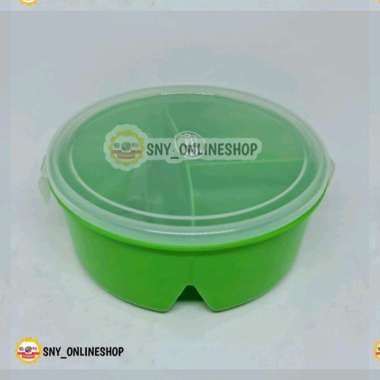 Lunch Box Bulat / Kotak Makan / Lunch Box Plastik Clio - 2117 Hijau