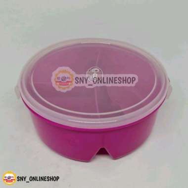 Lunch Box Bulat / Kotak Makan / Lunch Box Plastik Clio - 2117 Pink