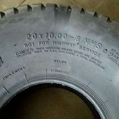 BAN MESIN POTONG RUMPUT ATV BUGGY RING 8 UK 20X10-8 ON ROAD DELI TIRE