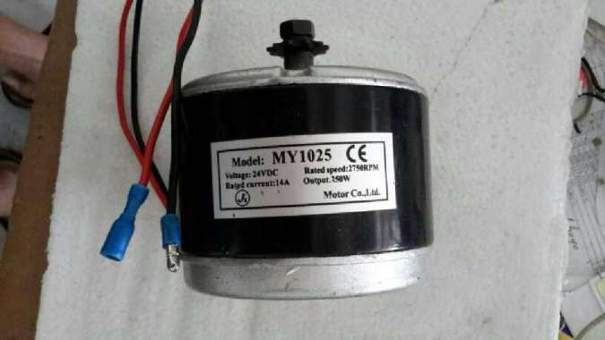 DINAMO MOTOR BRUSHED 250W 24V DC MR JACKIE FANTACY SKUTER TRAIL