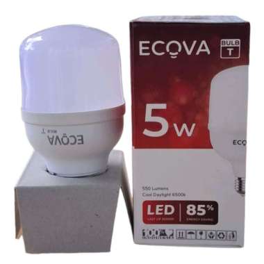 lampu led 5w capsule bohlam led 5watt putih ecova bulb t garansi