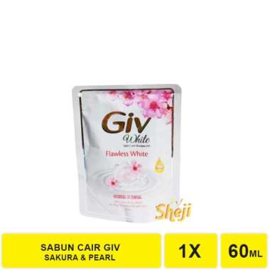 SABUN CAIR GIV 60 ML / GIV BODY WASH 60 ML GIV FLAWLES WHITE 60ML