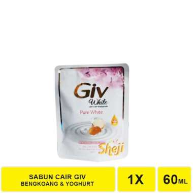 SABUN CAIR GIV 60 ML / GIV BODY WASH 60 ML GIV PURE WHITE 60ML
