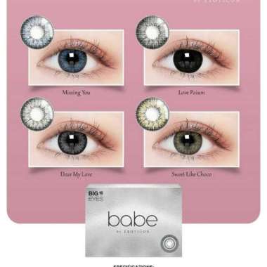 SOFTLENS X2 BABE NORMAL BIG EYES 16MM BY EXOTICON hitam