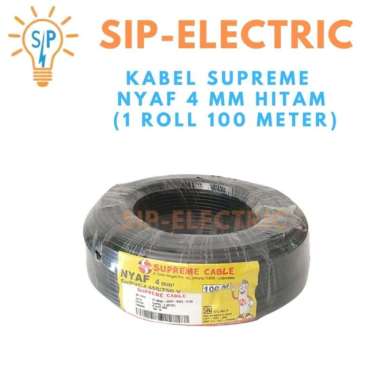 KABEL SUPREME NYAF 4 MM HITAM (1 ROLL 100 METER)