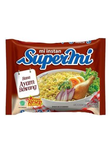 Promo Harga Supermi Mi Instan Ayam Bawang 75 gr - Blibli