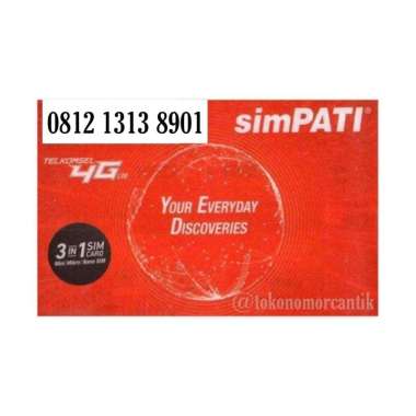 Telkomsel Simpati Nomor Cantik 0812 1313 8901 Kartu Perdana [4G LTE]