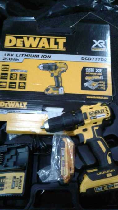 Mesin Bor Cordless DeWalt 18V Brushless DCD777D2 - Kualitas Profesional dengan Performa Maksimal