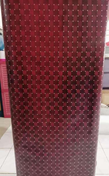 Karpet Plastik Vinyl untuk Lantai/Taplak meja Motif Tikar Anyam Merah