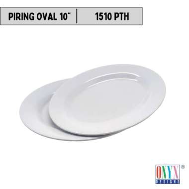 Piring Saji Oval 10" Melamin Onyx Seiv 1510S