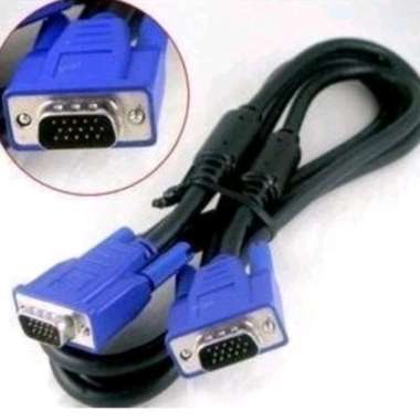 kabel VGA to VGA Male to Male 1.5M Cable 15pin for Proyektor Komputer Laptop PC