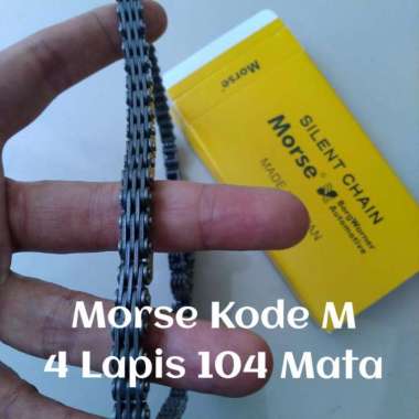 Rantai Keteng CRF 230 Diablo Morse Japan Empat Lapis 104 Mata