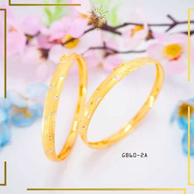 GELANG KERONCONG EMAS ASLI KADAR 16K (700) GELANG EMAS KERONCONG UKIR CANTIK MODEL TERBARU GB 60 2A
