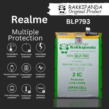 Batre Batrai Baterai RakkiPanda - BLP793 BLP 793 Realme C12 / Realme C15 / Realme C25 Rakkipanda