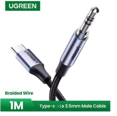 UGREEN Kabel Audio Converter Male Type C To Headphone AUX Speaker Headset 3.5mm 30633