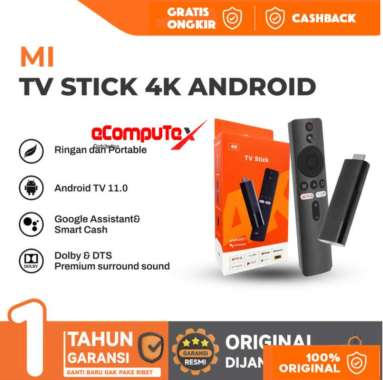 XIAOMI MI TV STICK ANDROID UHD 4K / SMART TV BOX DONGLE - RESMI