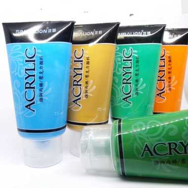 SIMBALION Acrylic Color NAC 75 ML - Cat Akrilik Alat mewarnai Batch 2 Gold