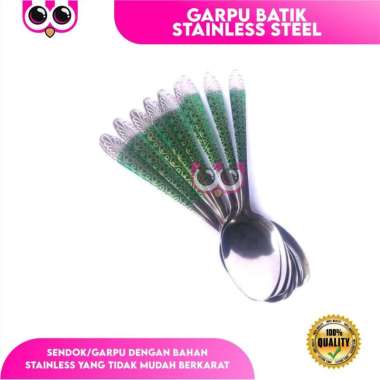 [LUSINAN] SENDOK / GARPU BATIK STAINLESS STEEL PERPACK (PILIH) GARPU LUSINAN