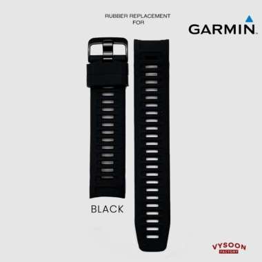 Tali Karet Rubber Strap Jam Tangan Garmin Tactical Instinct 2 Solar Black
