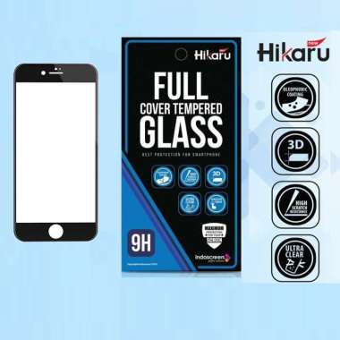 Hikaru 3D Full Cover Tempered Glass iPhone 8 Plus - Hitam Hitam Apple iPhone 8 Plus