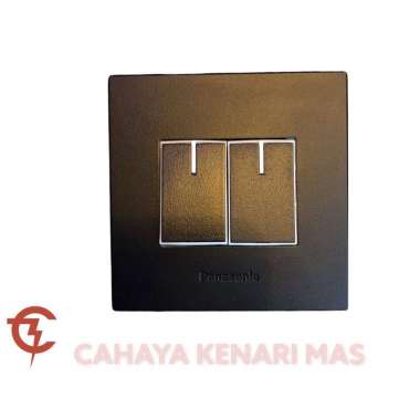 Saklar Double Panasonic Style Hitam