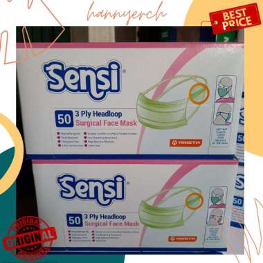 Masker Sensi Hijab - Sensi Headloop isi 50 pcs