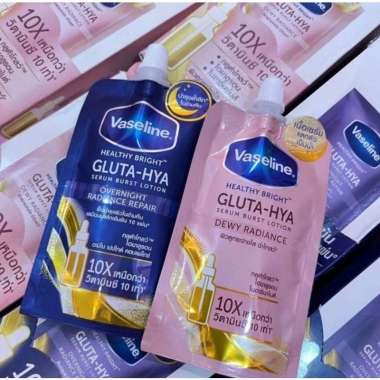 Vaseline Gluta Hya Serum Burst Lotion Sachet 30ml Blue