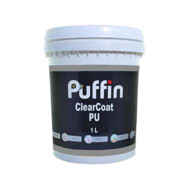 Puffin PU Clear Coat Gloss - Doff Cat Kayu Besi [1 L] Clear Doff JABODETABEK