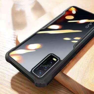 Case Realme 7 Shockproof Armor Transparent Premium Softcase - Hitam Realme 7