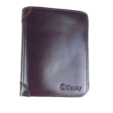 Rhodey Dompet Pria Bahan Kulit Coklat