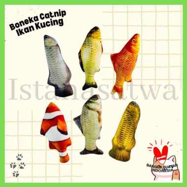 Boneka Ikan Catnip - Catmint Fish Mainan Gigitan Kucing Ikan