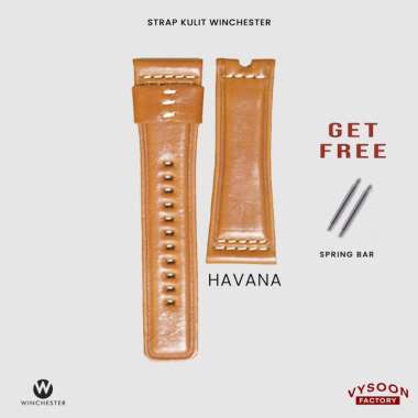 Tali Jam Tangan Seven Friday Kulit Handmade Leather Strap Watch 30mm Havana