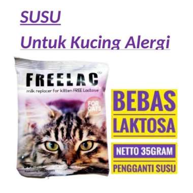 Susu Kucing Alergi FREELAC Bebas Laktosa Milk Sachet 35gr