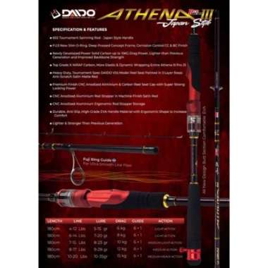JORAN DAIDO ATHENA III 3 PRO SERIES JAPAN STYLE 602 CARBON SOLID FUJI - 4-12LB 6-14LB