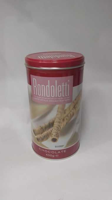 Wafer Stik Rondoletti 1 Karton 12 Kaleng Grosir 400gr COKLAT