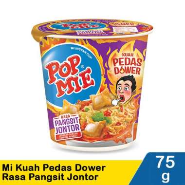 Pop Mie Mi Instan Pedes Dower Pangsit Jontor 75g