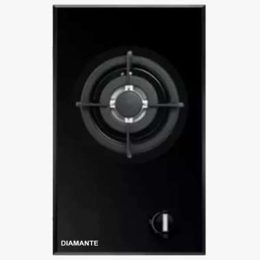 Kompor Tanam Gas DIAMANTE ELEGANTIA 315, 2 Burner Wok dengan Kaca Tahan Panas