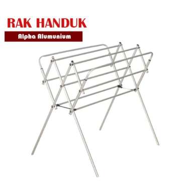 Rak Handuk Jemuran Alpha Aluminium silver