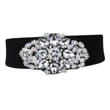 Floralby Women Rhinestone Elastic Wide Belt Interlocking Corset Waistband Wedding Party Dress Cinch Belt Floralby Women Rhinestone Elastic Wide Belt Interlocking Corset Waistband Wedding Party Dress Cinch Belt