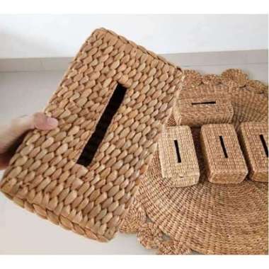 Box Tempat Tissue Tisu Tissu kotak enceng gondok anyaman jogja