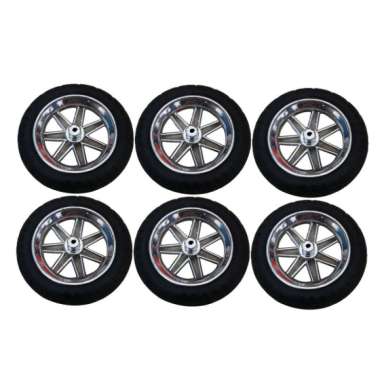 Hot Wheels Redline REPRO WHEELS Medium Black Cap Set of 4 New Mold! 