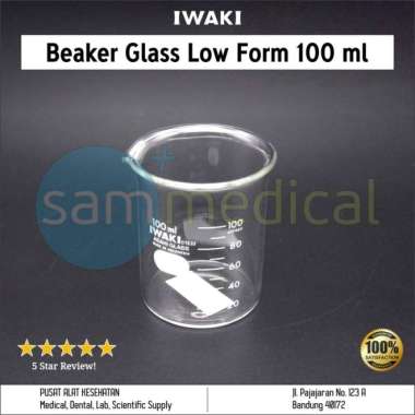 Iwaki Beaker Glass Low Form/ / Gelas Beaker / Gelas Kimia 100ml