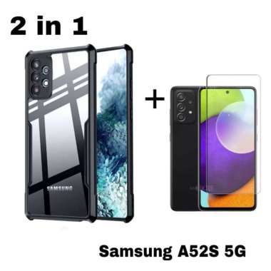Promo Paket 2in1 Case Transparan Samsung A52 / A52s / A72 5G Free Tempered Glass Layar Samsung A52
