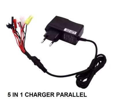 Adaptor Charger RC Parallel 5 in 1 JST SM Mini Tamiya Futaba Konektor 5in1