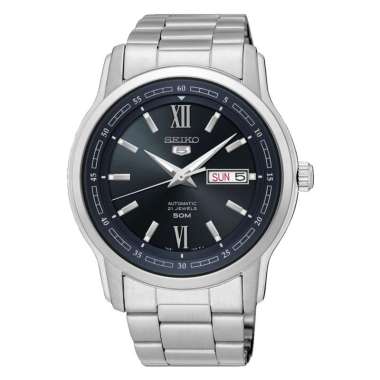 Seiko 5 Sports SNKP-17K1 Automatic 21 Jewels Original Jam Tangan Pria Black Silver