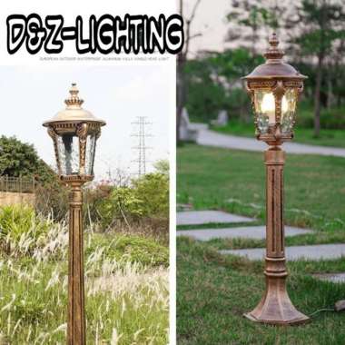 Lampu Taman Tiang Outdoor-Lampu Taman Klasik 2150 B/S gold antik