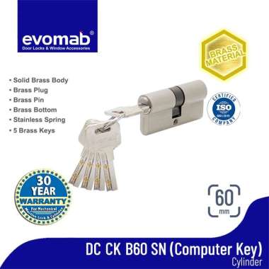 evomab Silinder Kunci Pintu Cylinder Key 60mm Double Cylinder