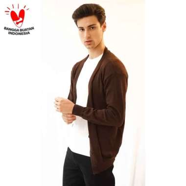 Houseofcuff Cardigan Pria Oversize Sweater Korea BigSize Jumbo Cokelat Cokelat