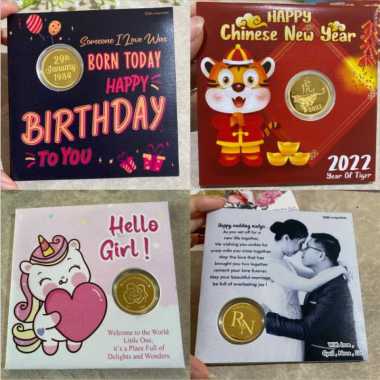 Koin emas lm mirip ubs antam 24k 2.5gr 2.5 gr gold coin mini gold